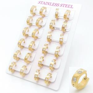 Stainless Steel Stone&Crystal Earring - KE117241-XY