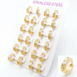 Stainless Steel Stone&Crystal Earring - KE117242-XY