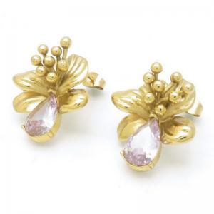 Stainless Steel Stone&Crystal Earring - KE117301-SP