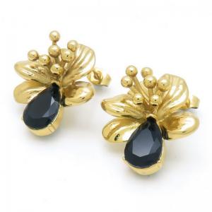 Stainless Steel Stone&Crystal Earring - KE117302-SP