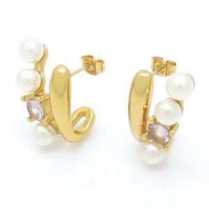 Stainless Steel Stone&Crystal Earring - KE117327-SP