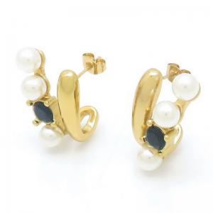 Stainless Steel Stone&Crystal Earring - KE117328-SP