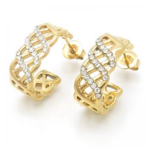 Stainless Steel Stone&Crystal Earring - KE117366-MI