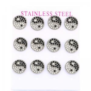 Stainless Steel Stone&Crystal Earring - KE117477-HR