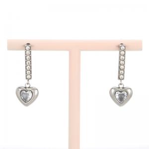 Stainless Steel Stone&Crystal Earring - KE117480-HR