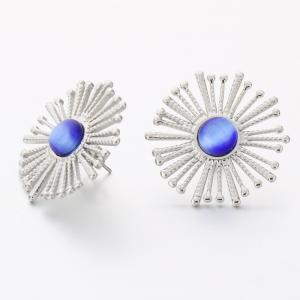 Stainless Steel Stone&Crystal Earring - KE117624-SP