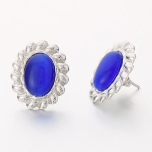 Stainless Steel Stone&Crystal Earring - KE117630-SP