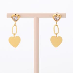 Stainless Steel Stone&Crystal Earring - KE117658-SP