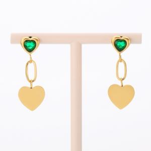 Stainless Steel Stone&Crystal Earring - KE117659-SP