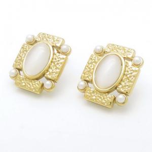 Stainless Steel Stone&Crystal Earring - KE117672-SP