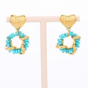 Stainless Steel Stone&Crystal Earring - KE117719-FA