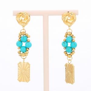 Stainless Steel Stone&Crystal Earring - KE117720-FA