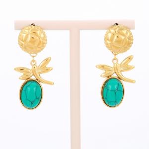 Stainless Steel Stone&Crystal Earring - KE117722-FA