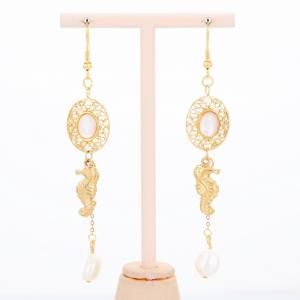 Stainless Steel Stone&Crystal Earring - KE117723-FA