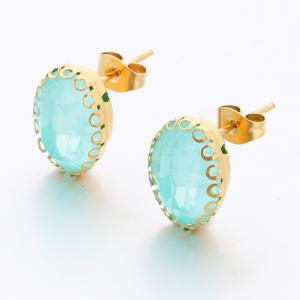 Stainless Steel Stone&Crystal Earring - KE117725-FA