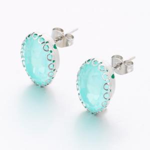 Stainless Steel Stone&Crystal Earring - KE117726-FA