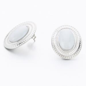 Stainless Steel Stone&Crystal Earring - KE117736-SP