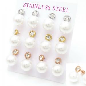 Stainless Steel Stone&Crystal Earring - KE117929-HR