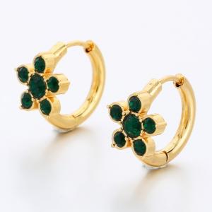 Stainless Steel Stone&Crystal Earring - KE118033-SP