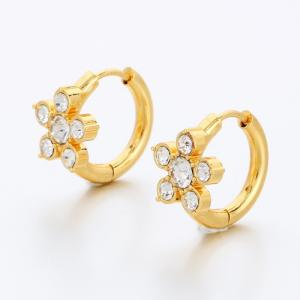 Stainless Steel Stone&Crystal Earring - KE118034-SP