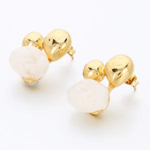 Stainless Steel Stone&Crystal Earring - KE118046-SP