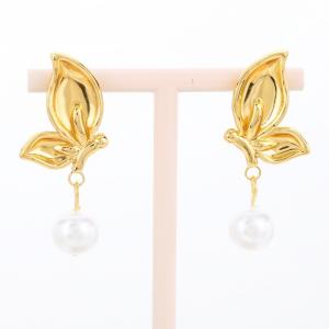 SS Gold-Plating Earring - KE118060-SP