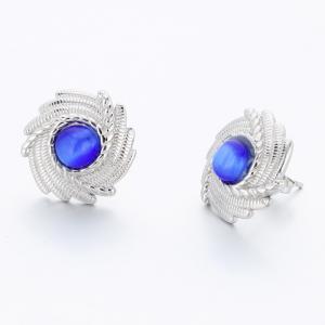 Stainless Steel Stone&Crystal Earring - KE118120-SP