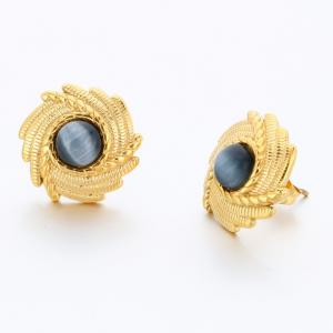 Stainless Steel Stone&Crystal Earring - KE118123-SP