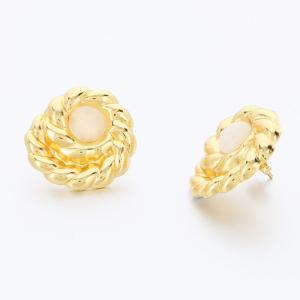 Stainless Steel Stone&Crystal Earring - KE118124-SP