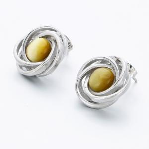 Stainless Steel Stone&Crystal Earring - KE118131-SP