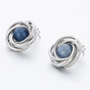 Stainless Steel Stone&Crystal Earring - KE118135-SP