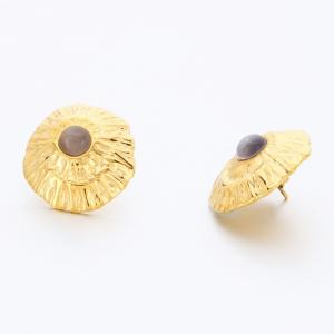 Stainless Steel Stone&Crystal Earring - KE118138-SP