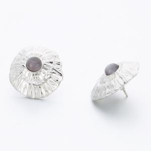 Stainless Steel Stone&Crystal Earring - KE118139-SP