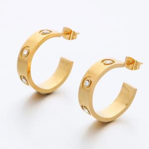 Stainless Steel Stone&Crystal Earring - KE118150-SP