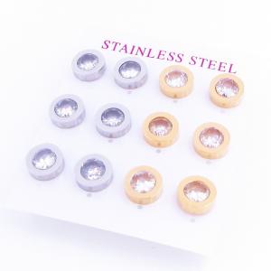 Stainless Steel Stone&Crystal Earring - KE118600-HR