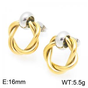 SS Gold-Plating Earring - KE118639-KFC