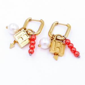 SS Gold-Plating Earring - KE118722-SP