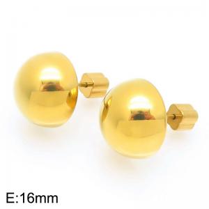 Simple stainless steel hemispherical earrings paired with personalized earplugs - KE118832-Z