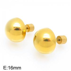 Simple stainless steel hemispherical earrings paired with personalized earplugs - KE118834-Z