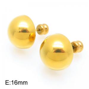 Simple stainless steel hemispherical earrings paired with personalized earplugs - KE118836-Z