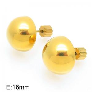 Simple stainless steel hemispherical earrings paired with personalized earplugs - KE118838-Z