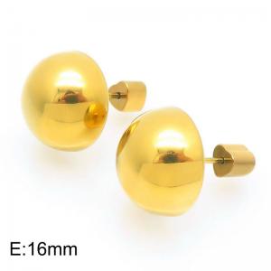 Simple stainless steel hemispherical earrings paired with personalized earplugs - KE118840-Z