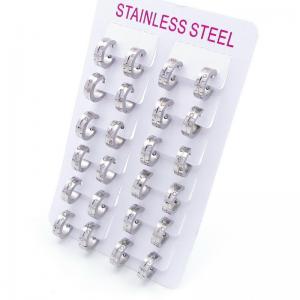 Stainless Steel Stone&Crystal Earring - KE118958-XY