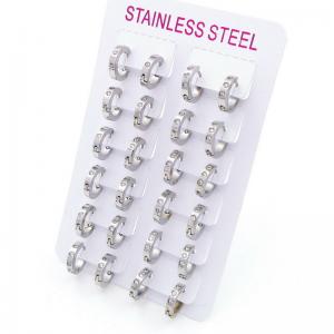 Stainless Steel Stone&Crystal Earring - KE119009-XY
