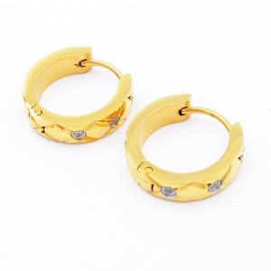 Stainless Steel Stone&Crystal Earring - KE119101-WM