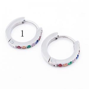 Stainless Steel Stone&Crystal Earring - KE119109-WM