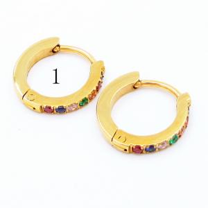 Stainless Steel Stone&Crystal Earring - KE119110-WM