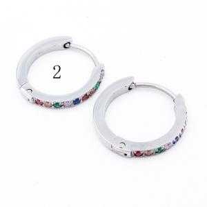 Stainless Steel Stone&Crystal Earring - KE119111-WM