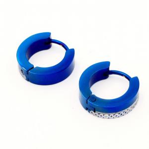 Stainless Steel Blue-plating Earring - KE119134-WM