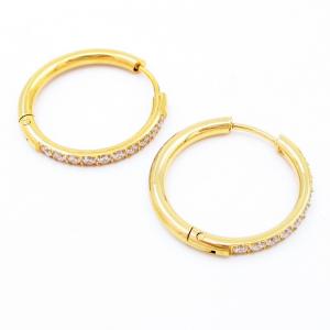 Stainless Steel Stone&Crystal Earring - KE119171-WM